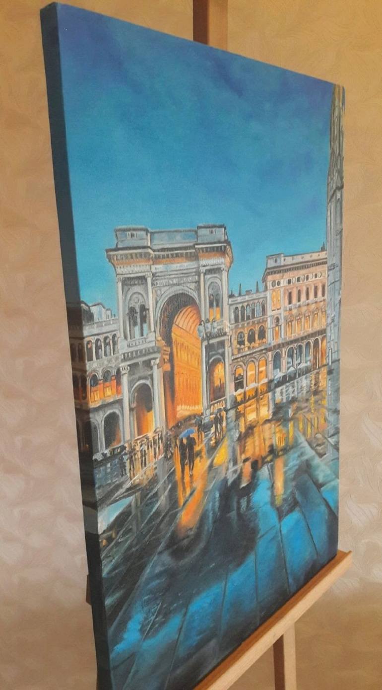 Original Documentary Cities Painting by Olga Zueva