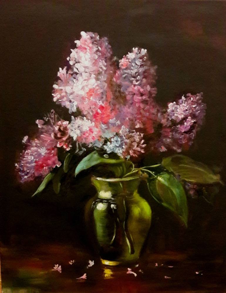 bouquet of lilac Painting by Olga Zueva | Saatchi Art