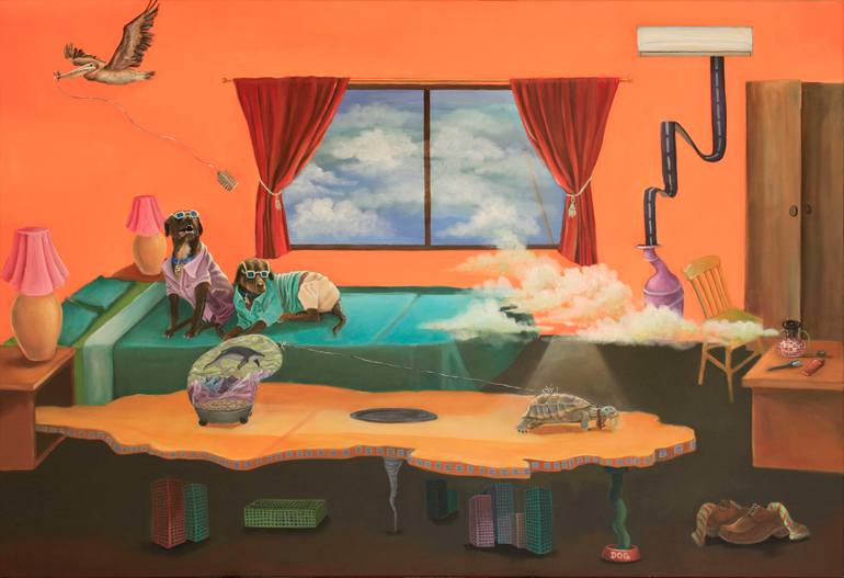Original Surrealism Love Painting by Ankur Singla