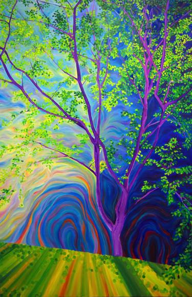 Print of Abstract Tree Paintings by Yuguang Feng