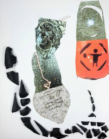 Original Geometric Abstract Collage by Steven Tannenbaum