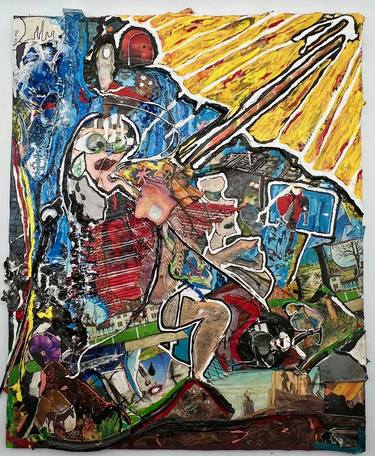 Original Abstract Classical Mythology Collage by Steven Tannenbaum