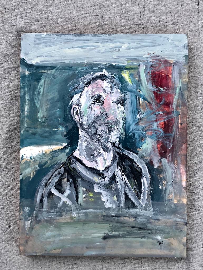 Original Abstract Portrait Painting by Steven Tannenbaum