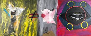 Original Abstract Animal Paintings by Steven Tannenbaum