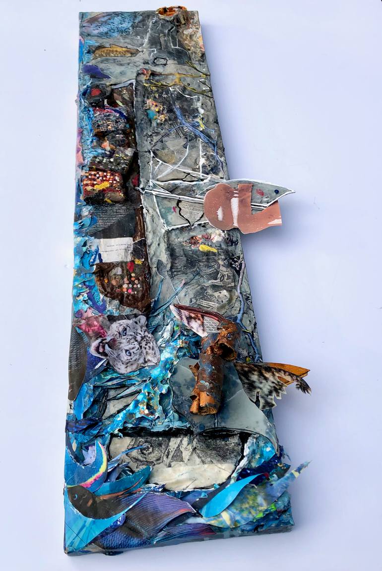 Original Abstract Seascape Collage by Steven Tannenbaum