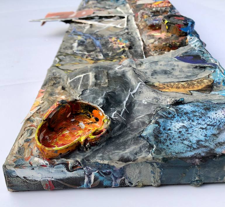 Original Abstract Seascape Collage by Steven Tannenbaum