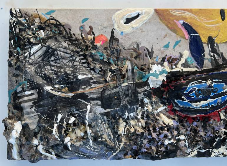 Original Abstract Seascape Collage by Steven Tannenbaum