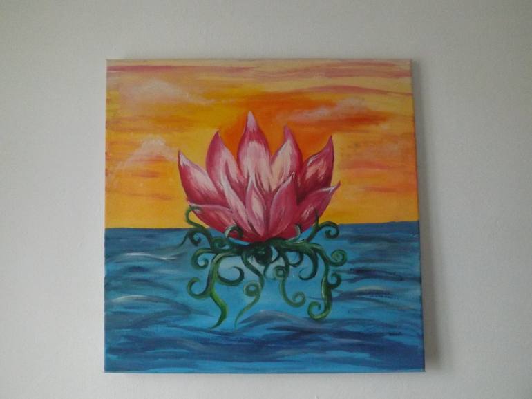 Original Conceptual Floral Painting by Amber Reed