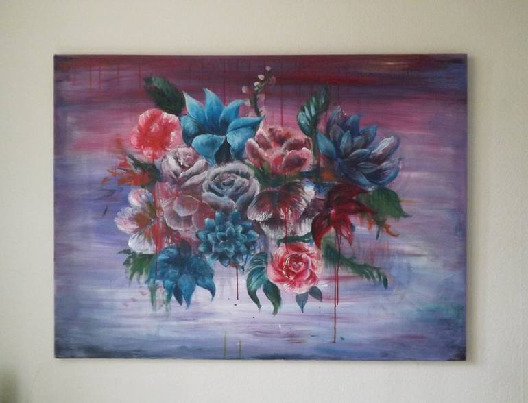 Original Abstract Floral Painting by Amber Reed