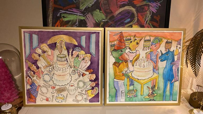 Original Contemporary Children Drawing by Caroline Eier
