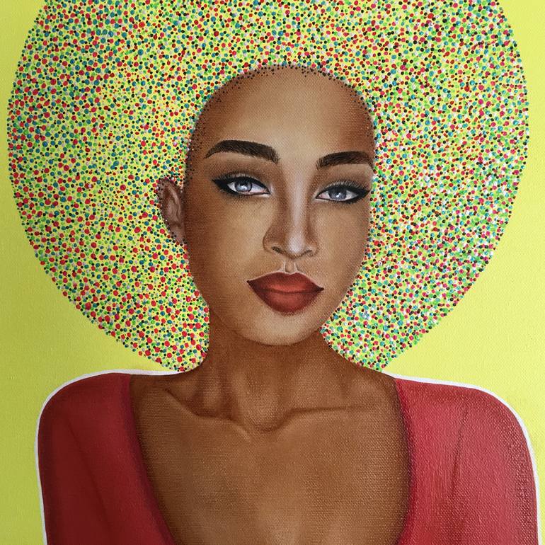 Original Portraiture Women Painting by Carmen Bacaoanu