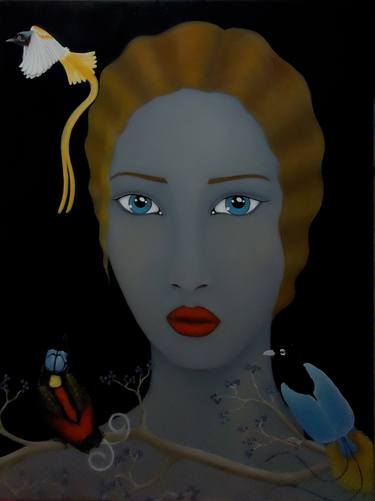 Original Surrealism Women Paintings by Leonida Savic
