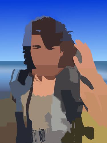 Original Color Field Painting People Digital by Nicolas Sens