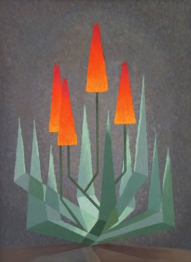 Original Cubism Botanic Paintings by Jacques Potgieter