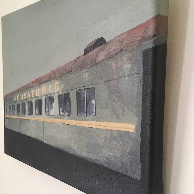 Original Fine Art Train Painting by Erica Hauser