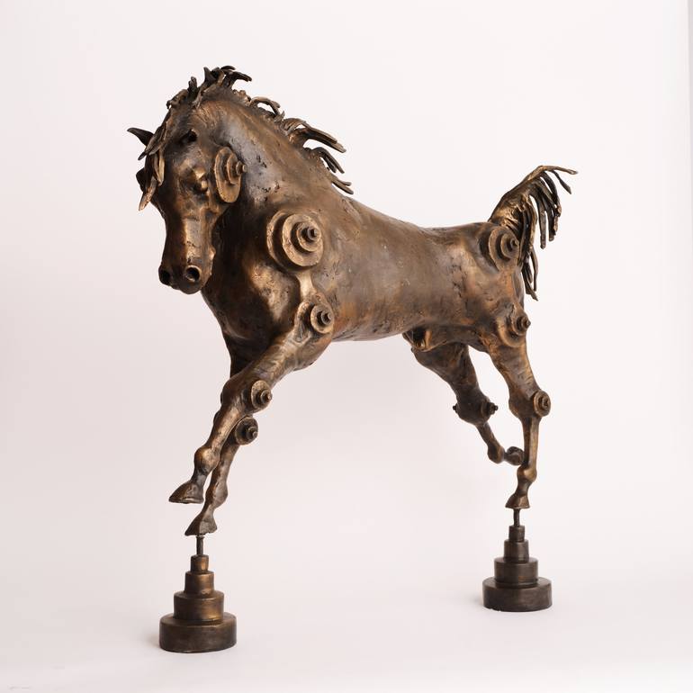 Original Abstract Expressionism Horse Sculpture by Frederick Sturm