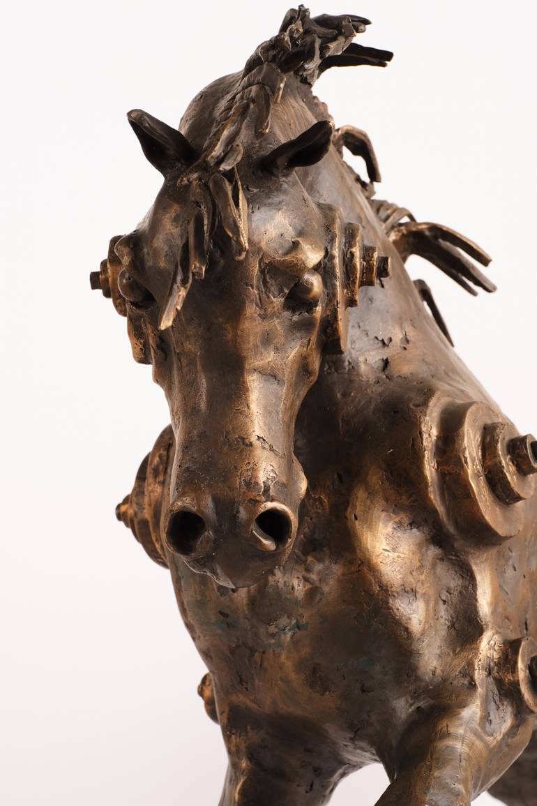 Original Abstract Expressionism Horse Sculpture by Frederick Sturm