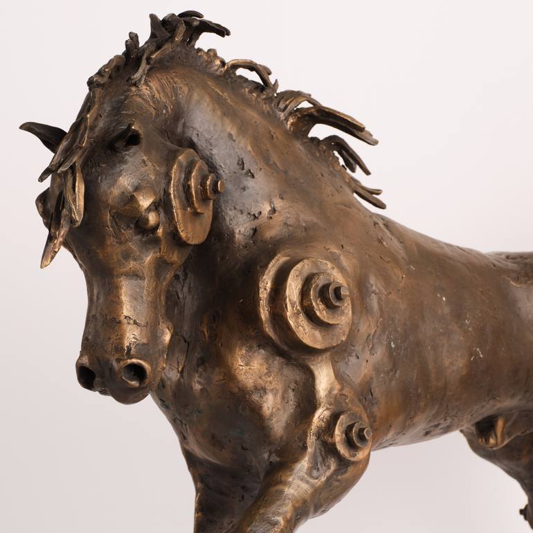 Original Abstract Expressionism Horse Sculpture by Frederick Sturm