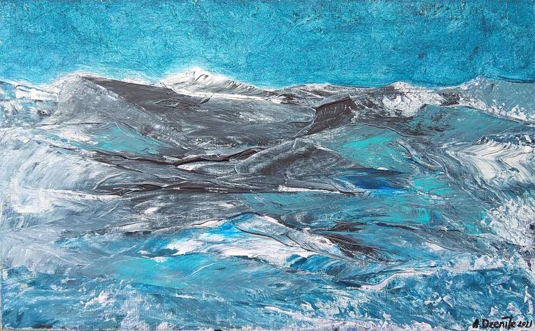 Glaciers Painting by Anda Dzenite | Saatchi Art