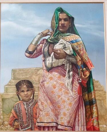 Gypsy Sindh By Pervez Rana Painting By Al Mashhour Nov And Frames Trading Saatchi Art
