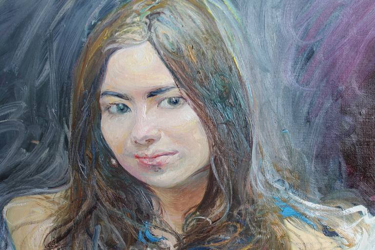 Original Portrait Painting by Anastasia Dagaeva