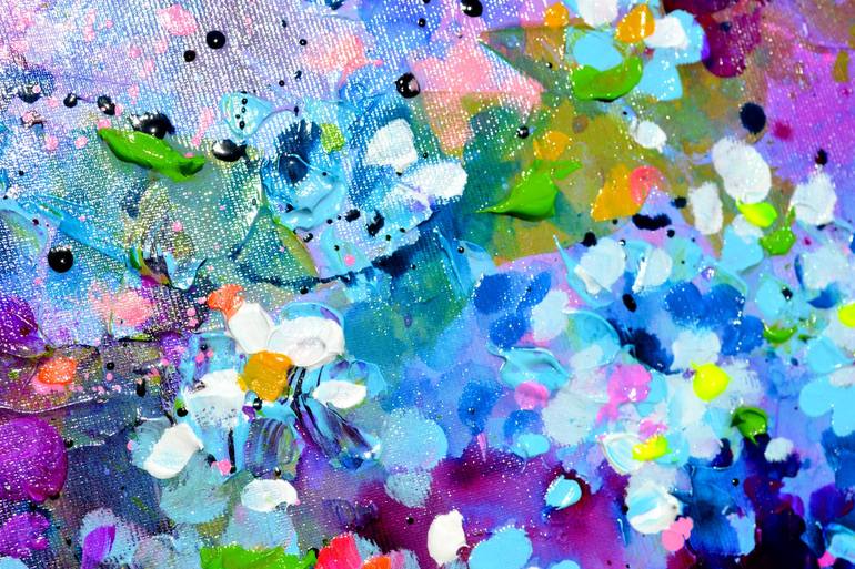 Original Abstract Floral Painting by SOOS ROXANA GABRIELA