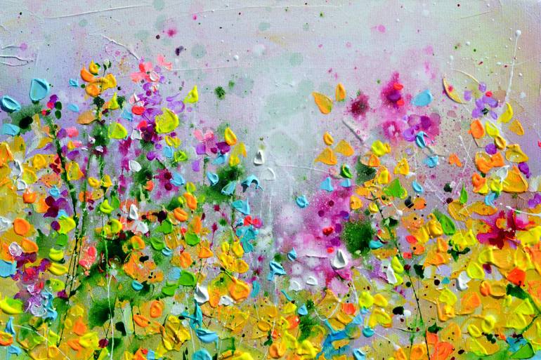 Original Impressionism Floral Painting by SOOS ROXANA GABRIELA