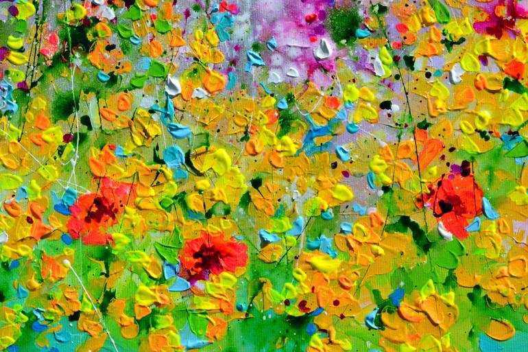 Original Impressionism Floral Painting by SOOS ROXANA GABRIELA