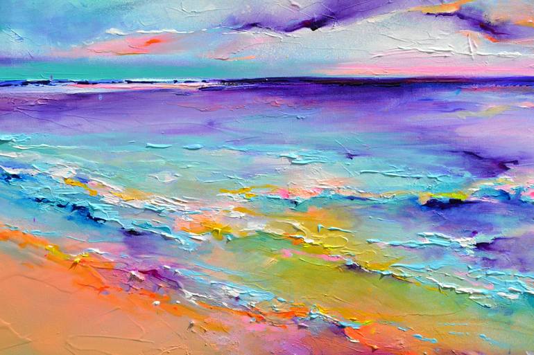 Original Fine Art Beach Painting by SOOS ROXANA GABRIELA