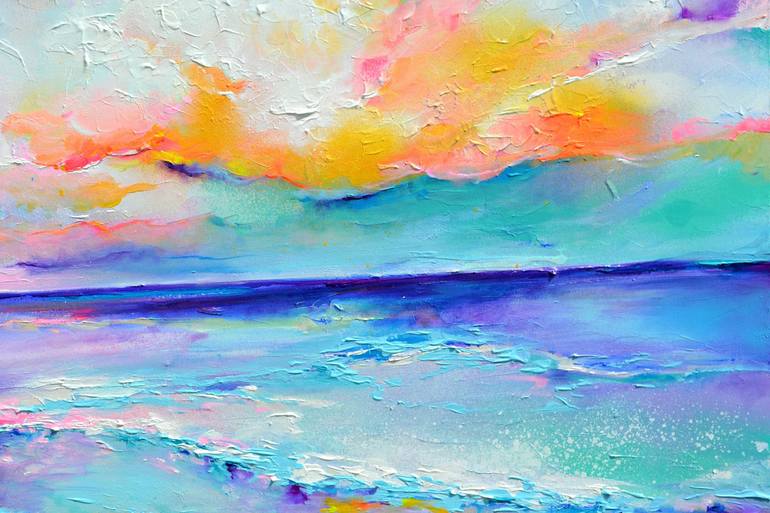 Original Fine Art Beach Painting by SOOS ROXANA GABRIELA