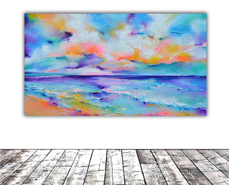 Original Fine Art Beach Painting by SOOS ROXANA GABRIELA