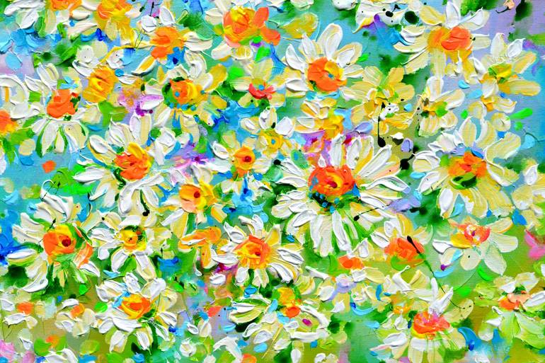 Original Impressionism Garden Painting by SOOS ROXANA GABRIELA