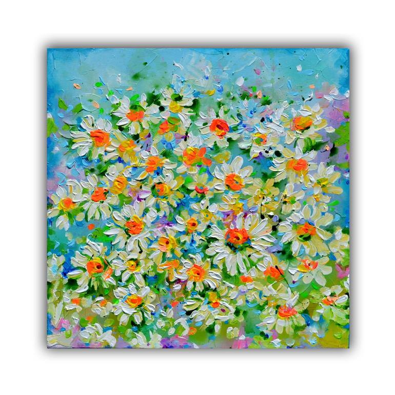 Original Impressionism Garden Painting by SOOS ROXANA GABRIELA