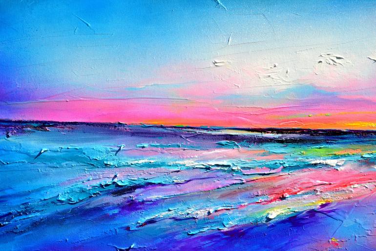 Original Contemporary Beach Painting by SOOS ROXANA GABRIELA