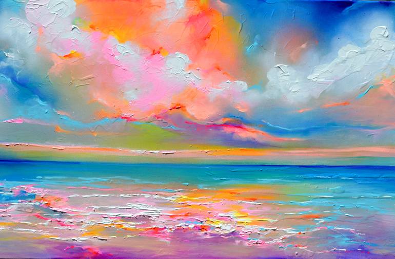 Original Contemporary Beach Painting by Soos Roxana Gabriela