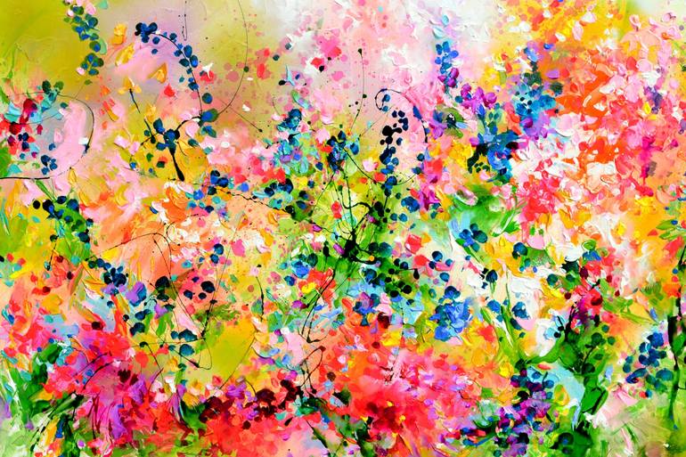 Original Impressionism Floral Painting by SOOS ROXANA GABRIELA