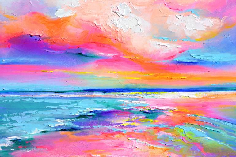 Original Impressionism Seascape Painting by SOOS ROXANA GABRIELA