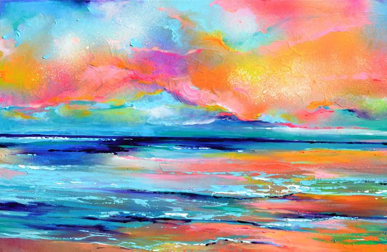 Original Fine Art Seascape Painting by SOOS ROXANA GABRIELA