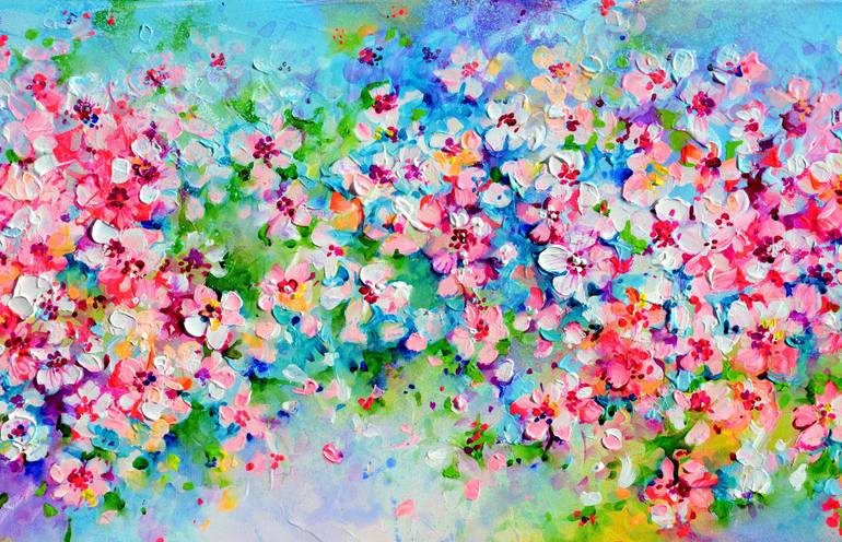 Original Impressionism Floral Painting by SOOS ROXANA GABRIELA