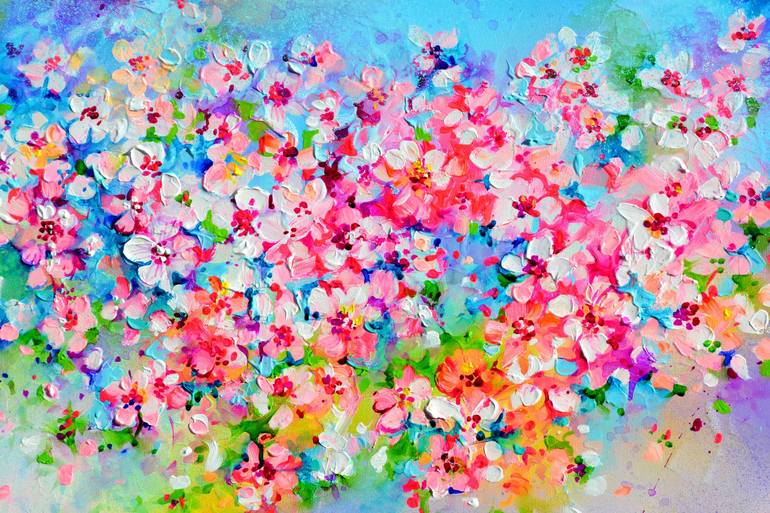 Original Impressionism Floral Painting by SOOS ROXANA GABRIELA