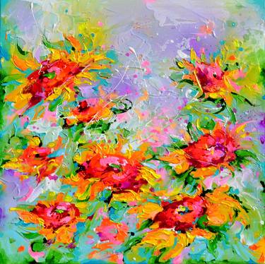 Original Impressionism Floral Paintings by SOOS ROXANA GABRIELA