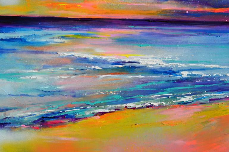 Original Fine Art Beach Painting by SOOS ROXANA GABRIELA