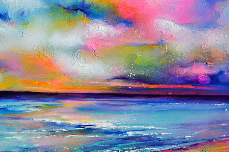 Original Fine Art Beach Painting by SOOS ROXANA GABRIELA