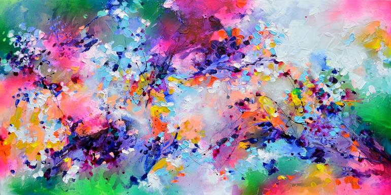 Original Impressionism Abstract Paintings by Soos Roxana Gabriela