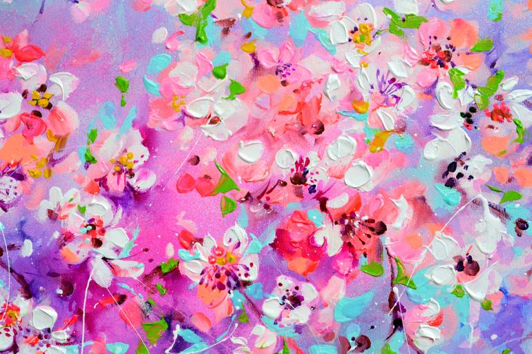 Original Impressionism Floral Painting by Soos Roxana Gabriela
