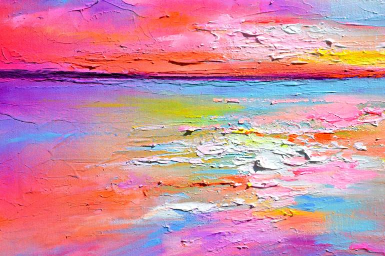 Original Abstract Beach Painting by SOOS ROXANA GABRIELA