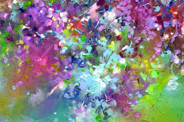 Original Abstract Floral Painting by SOOS ROXANA GABRIELA