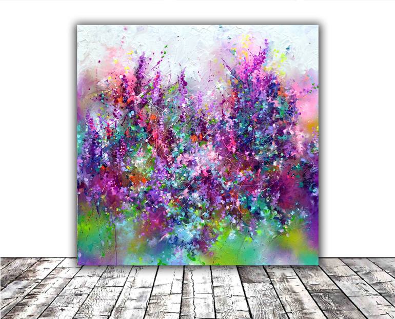 Original Abstract Floral Painting by SOOS ROXANA GABRIELA