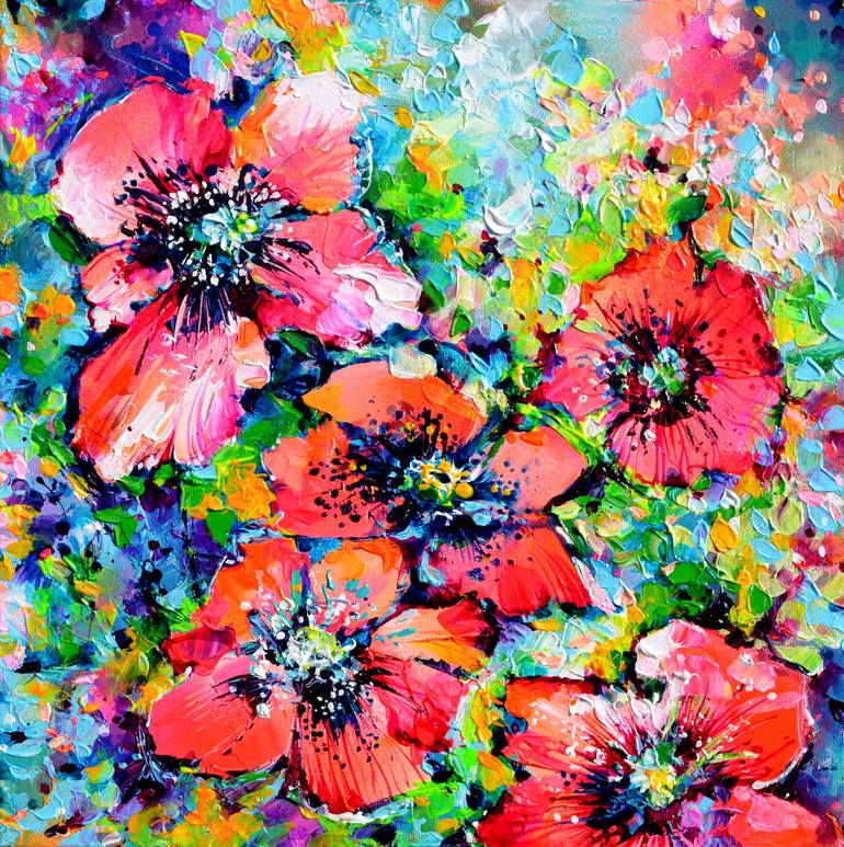 Original Impressionism Abstract Paintings by Soos Roxana Gabriela