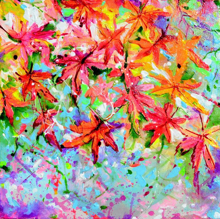 Original Impressionism Garden Paintings by Soos Roxana Gabriela